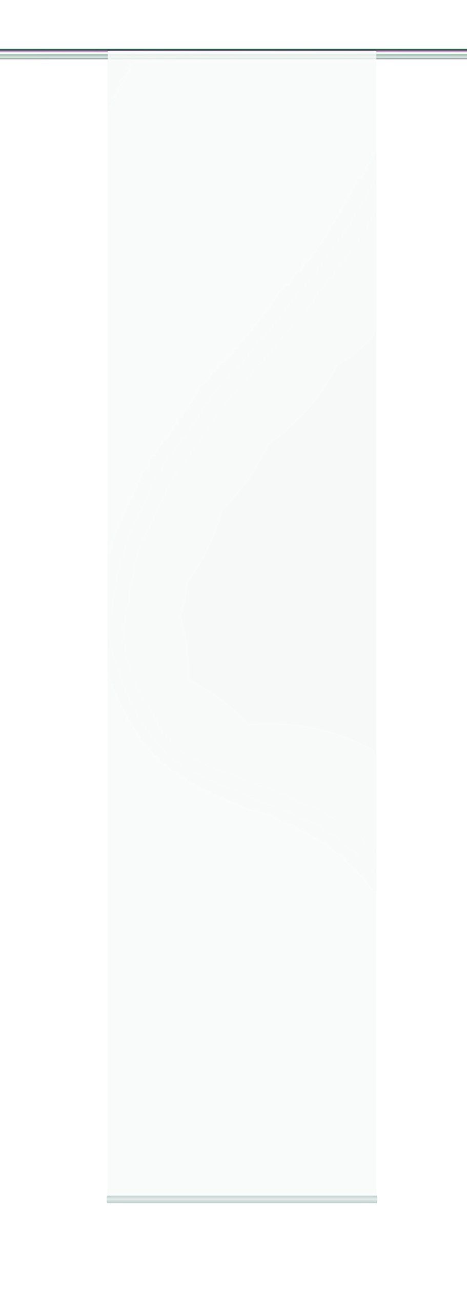 HOME WOHNIDEEN Schiebevorhang Deko Blickdicht ROM, weiss Grösse BxH 60x300 cm