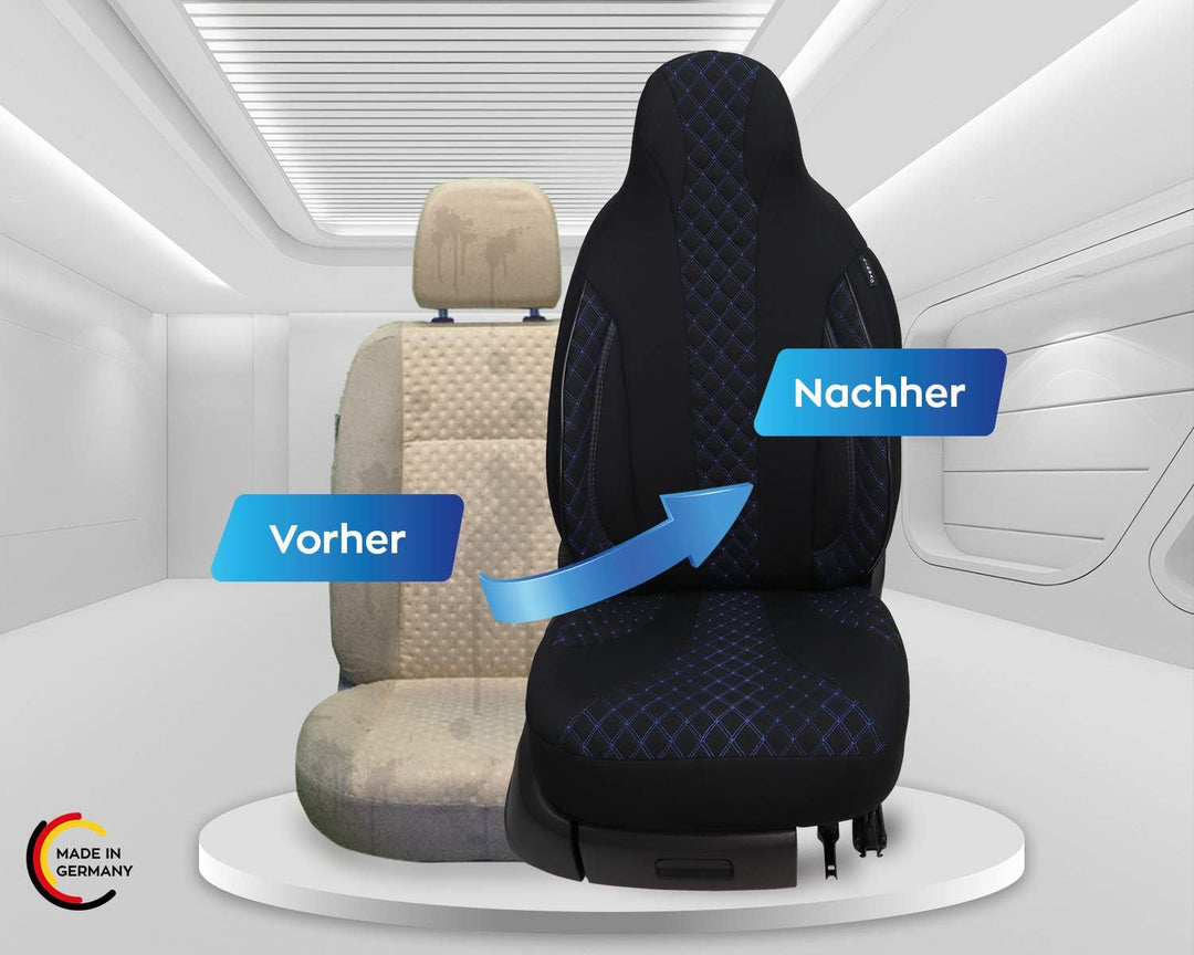 BREMER SITZBEZÜGE Mass Piloten Auto Schonbezüge kompatibel mit VW Up Fahrer & Beifahrer ab 2011 / Au