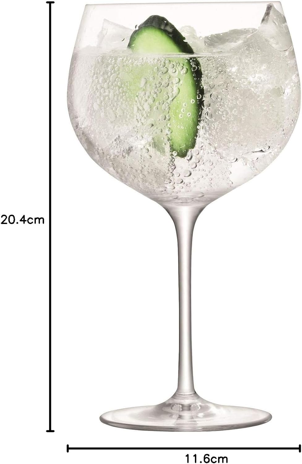 LSA Balloon Ginballonglas 680ml Klar x 4 Einzelbett, Einzelbett