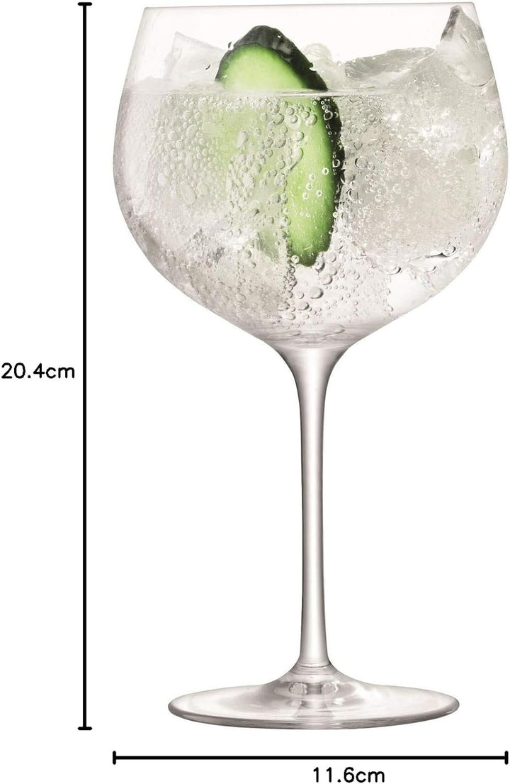LSA Balloon Ginballonglas 680ml Klar x 4 Einzelbett, Einzelbett