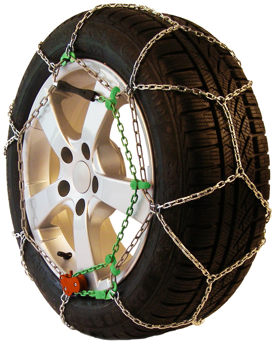 Protrac 4FUN Schneeketten, Gr. 65, 3.1 mm, 1 Paar [Art. 4717746], Grün/Orange 0065, 0065