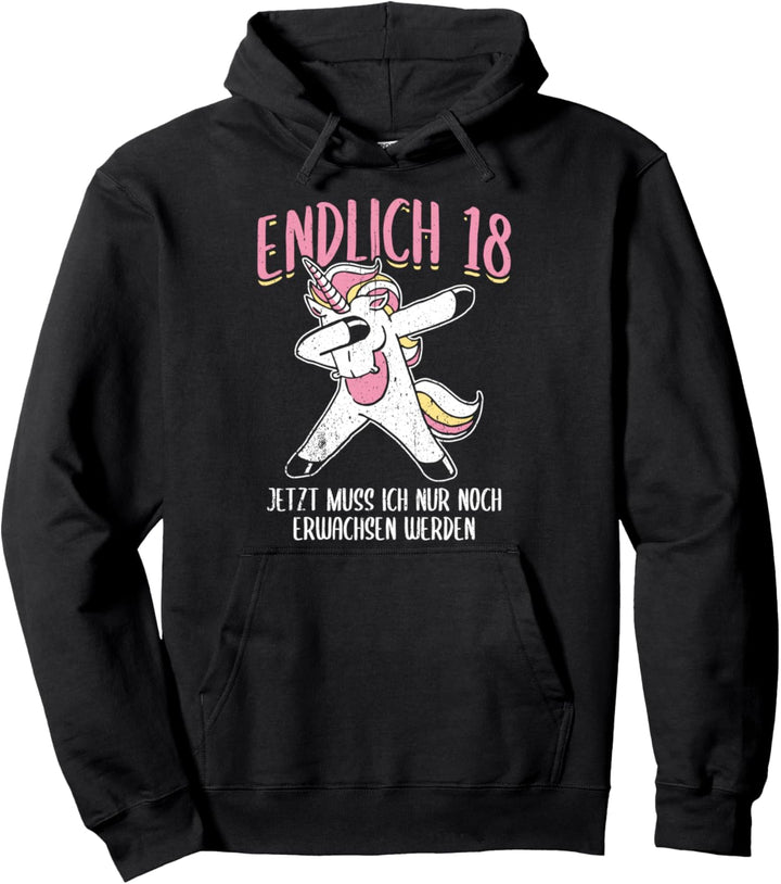 Endlich 18. Geburtstag Mädchen Frau Frauen 18 Jahre Geschenk Pullover Hoodie