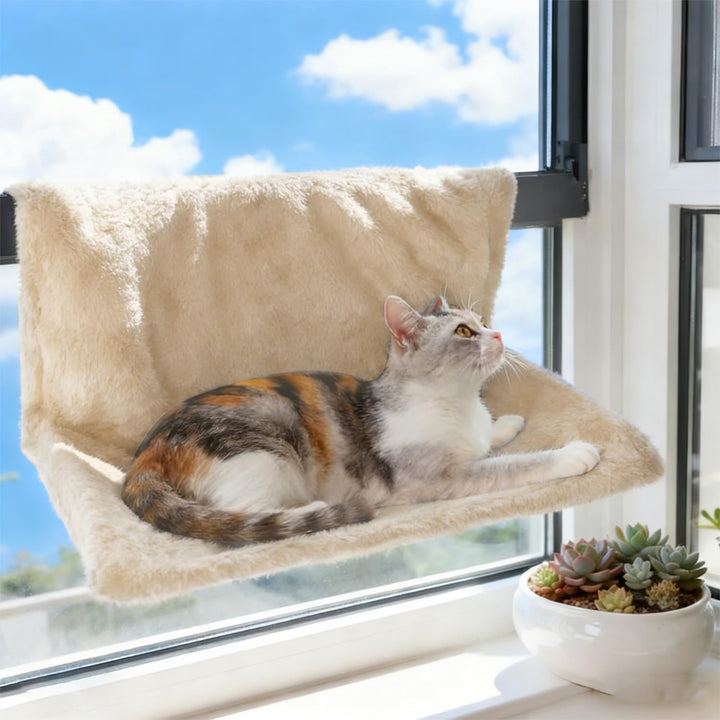 Katzenbett Heizun, Heizkörperbett für Katzenmit weichem Plüsch, Katzenheizungsliege Katzenhängematte