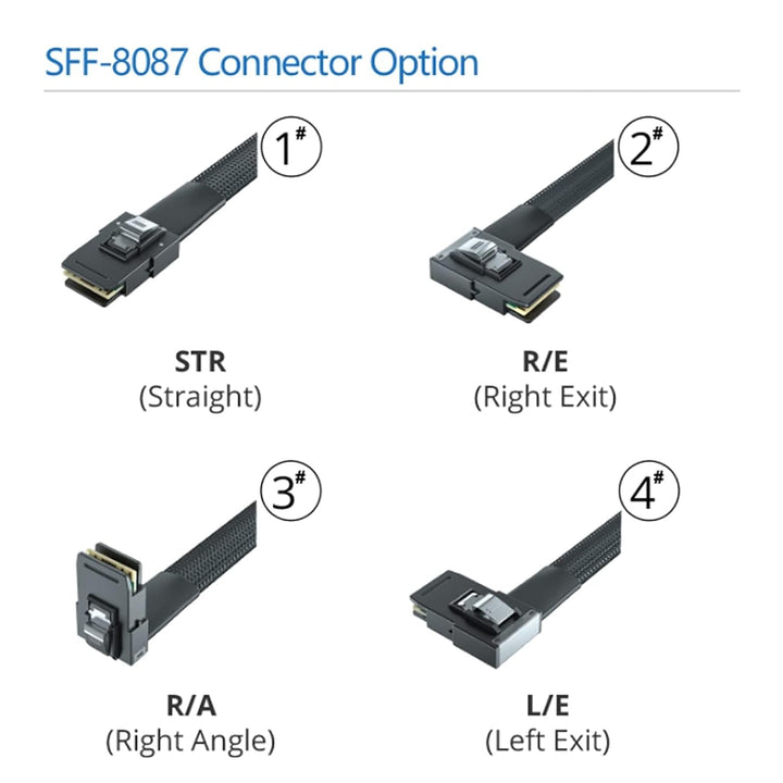 10Gtek [2 Stück] SFF-8087 zu SFF-8087 1-Meter Internes Mini SAS Kabel, Mini SAS 36Pin SFF-8087 to SF