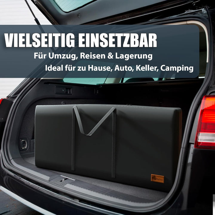 2 Stück XL Aufbewahrungstaschen 85×55×35 cm – 164 l Robuste, faltbare Tragetasche mit Reissverschlus