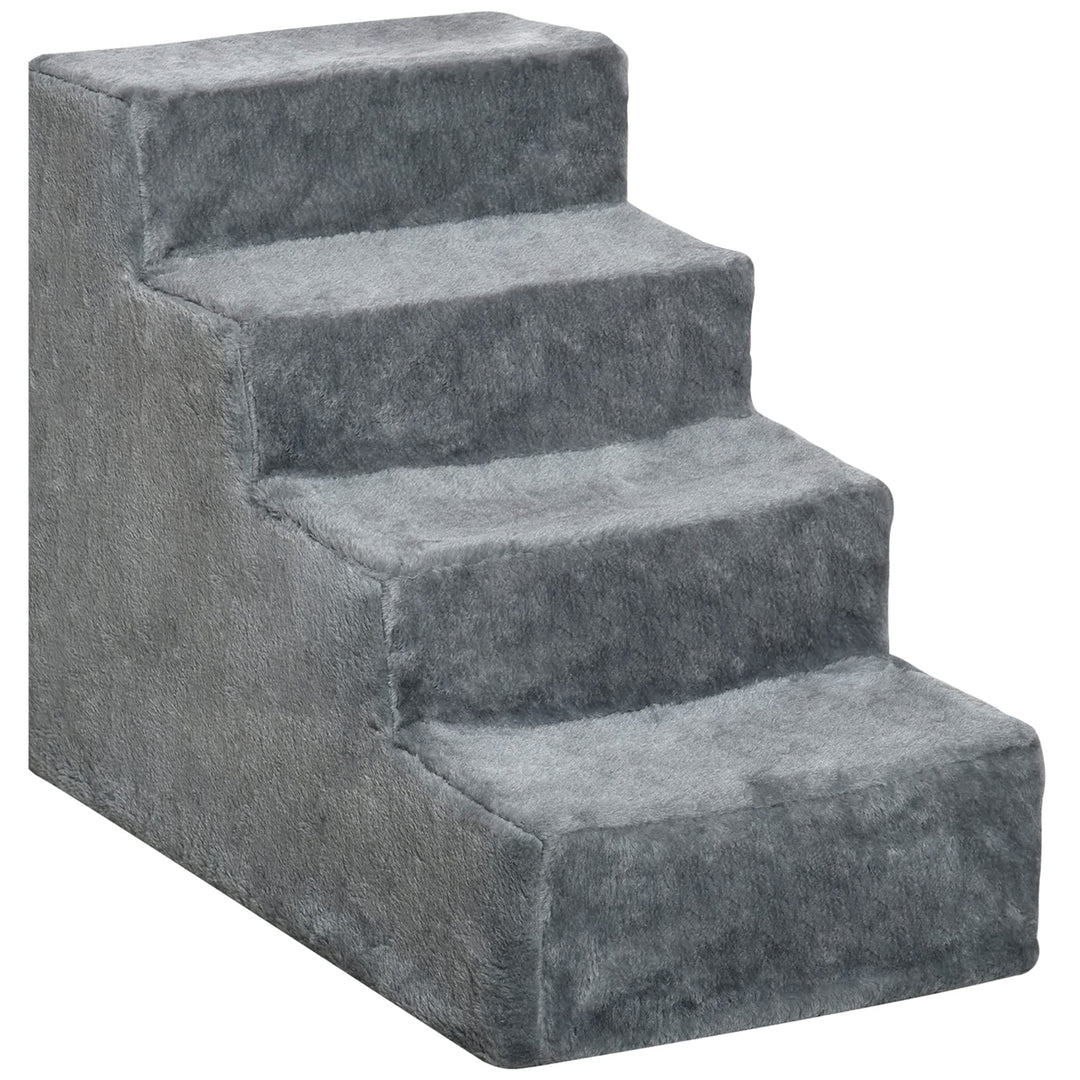 PawHut Hundetreppe 4 Stufen 44 cm Hoch Haustiertreppe für Kleine Hunde Katzentreppe Hunderampe mit W