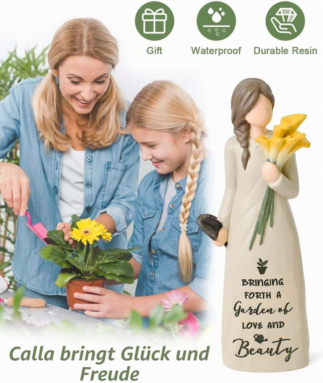 Gartengeschenke für Frauen, Gartengeschenke für Mutter, Schwestern, Freunde, Calla-Lilie, Geschenk f