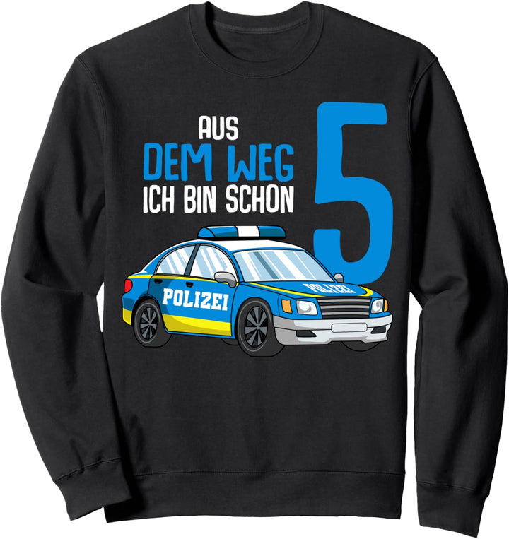 5. Geburtstag Polizei 5 Jahre Kinder Junge Sweatshirt