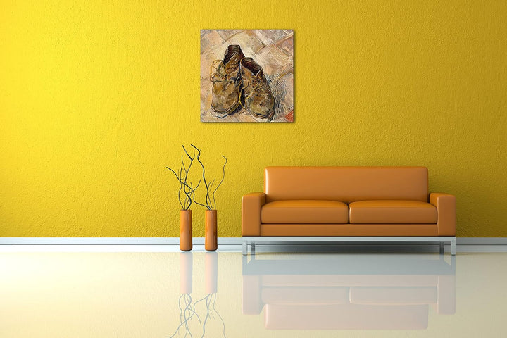 Printed Paintings Leinwand (70x70cm): Vincent Van Gogh - Schuhe 70x70 cm, 70x70 cm