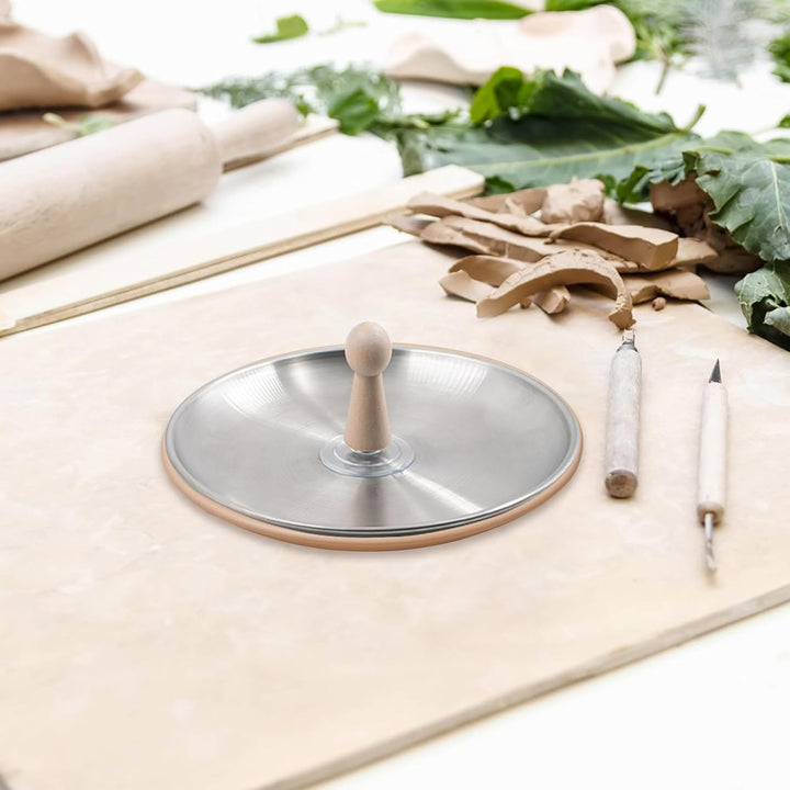 3 Sets Runde Töpferformen für Keramik mit Holzgriff &amp; Edelstahlbasis (14/17/20 cm) Slump Formen Ton-