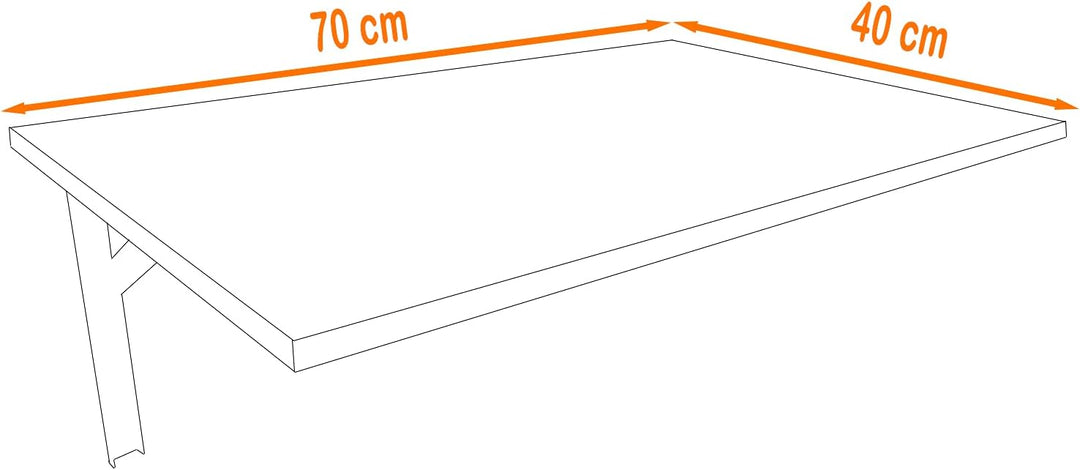 mikon 70x40 | Wandklapptisch Klapptisch Wandtisch Küchentisch Schreibtisch Kindertisch | Sonoma 70x4