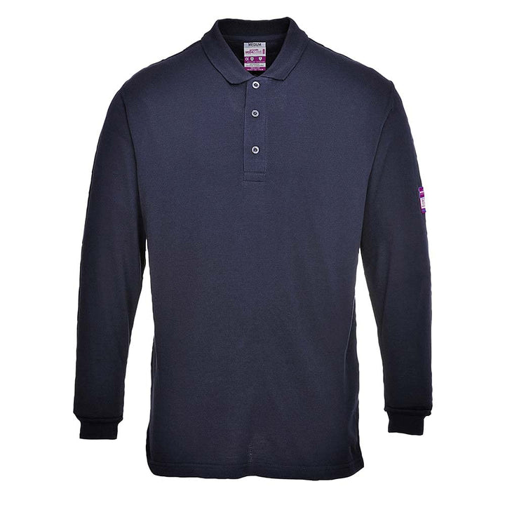 FR Antistatic Polo Shirt Color: Navy Talla: Large L Armada, L Armada