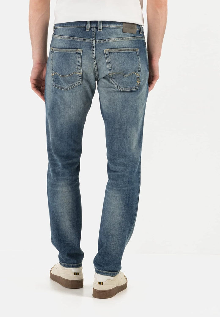 camel active Herren Slim Fit fleXXXactive® 5-Pocket Jeans 38W / 34L Indigo, 38W / 34L Indigo