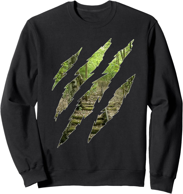 Die Natur schlägt zurück | Wald mit Schienen Sweatshirt