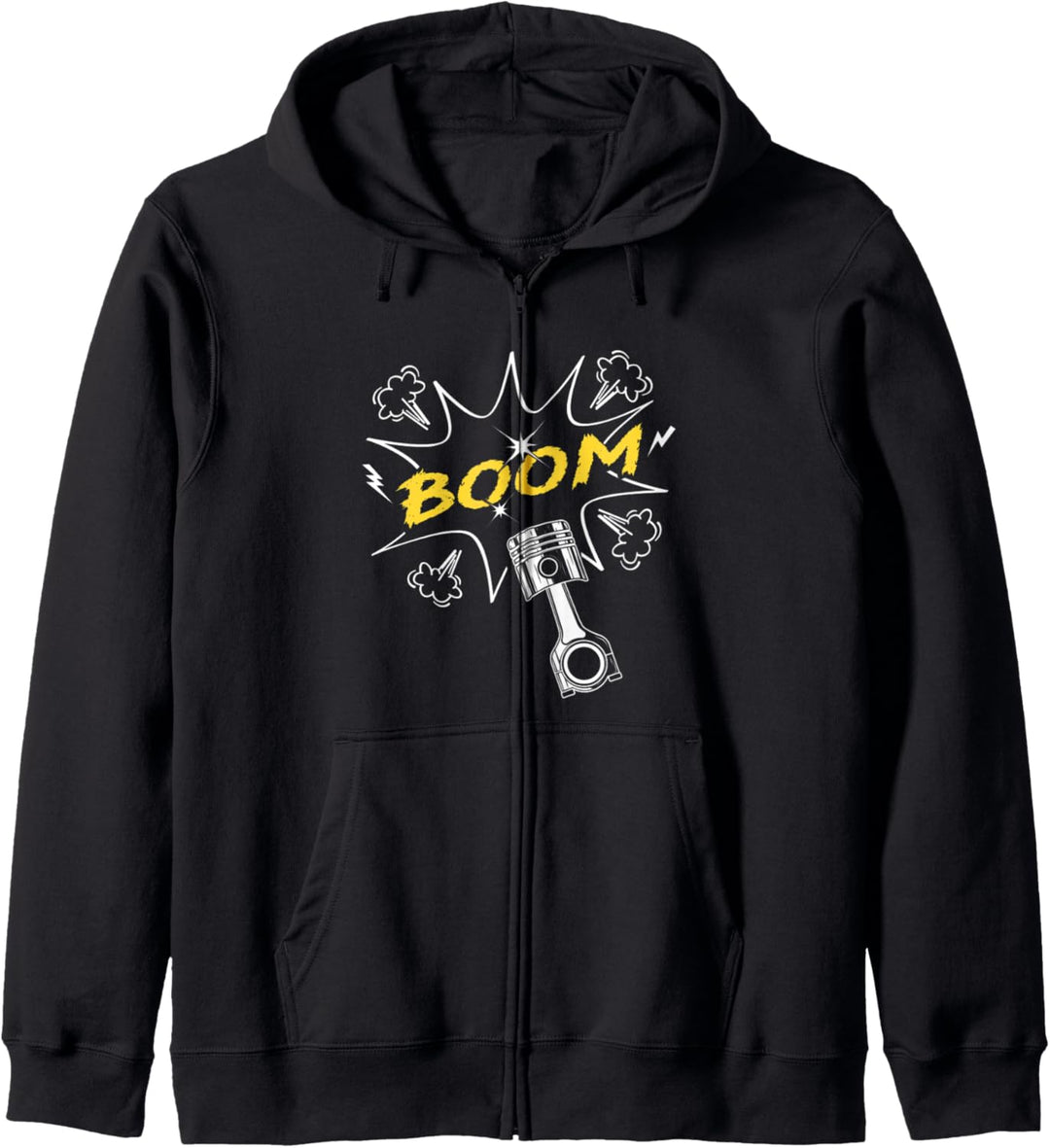 Kolben Boom Mechaniker Kfz Mechatroniker Garage Kapuzenjacke
