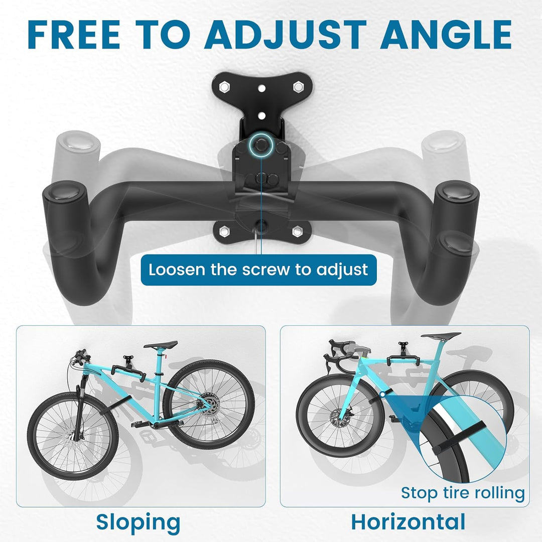 Housolution Fahrrad-Wandhalterung - EVA-Schaumstoff gepolstert, aus Carbonstahl, robust &amp; verstellba