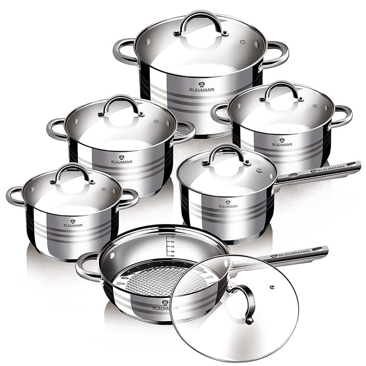 Blaumann Töpfe und Pfannen 12 tlg. Set Jumbo Gourmet Line