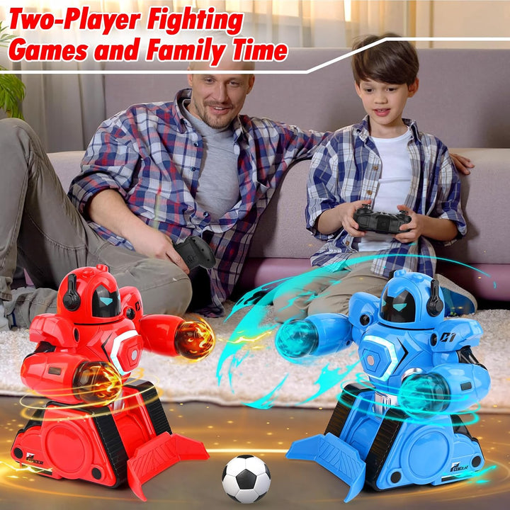 Ferngesteuerte Roboter Kampf, 2 Stück RC Kampfroboter Spielzeug mit LED Licht und Musik, Kombat Boxk