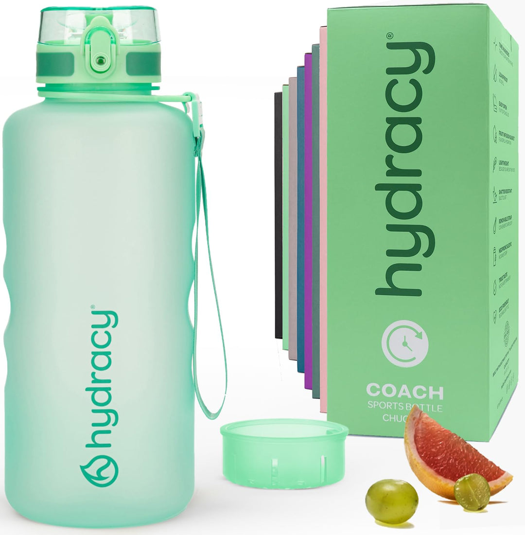 Hydracy Trinkflasche mit Fruchteinsatz - 2L Wasserflasche - BPA-freie Trinkflasche mit Zeitmarkierun