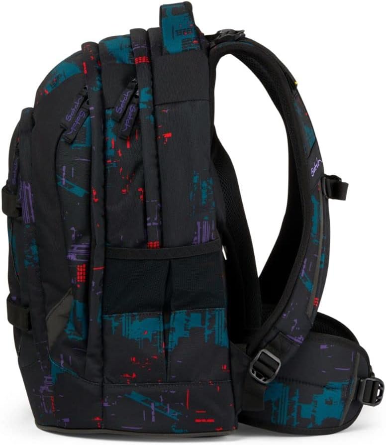 Satch Pack Schulrucksack Set 2tlg. mit Schlamperbox (Night Vision), Night Vision