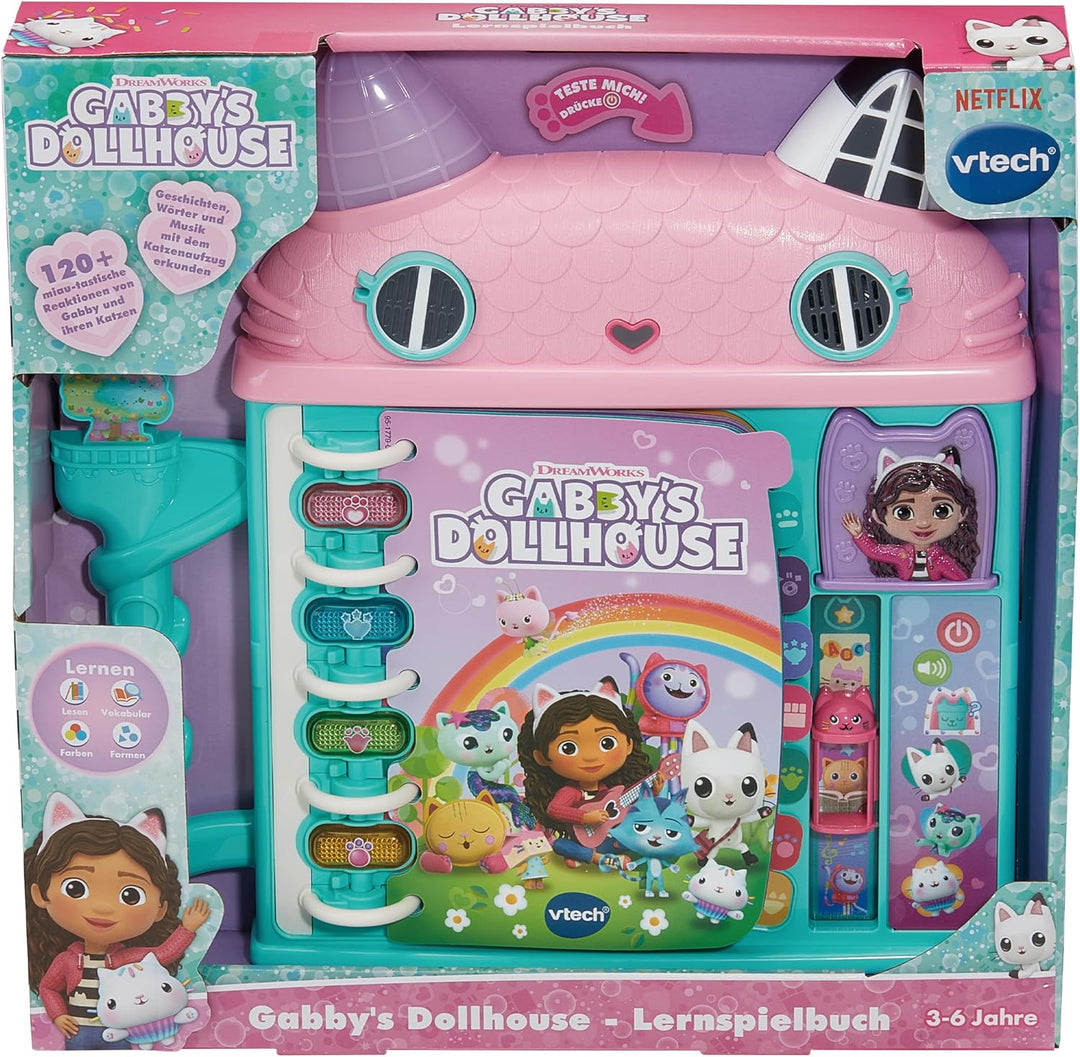 Vtech Gabby's Dollhouse - Lernspielbuch – Interaktives Spiel- und Lernbuch mit 14 Seiten, der Origin