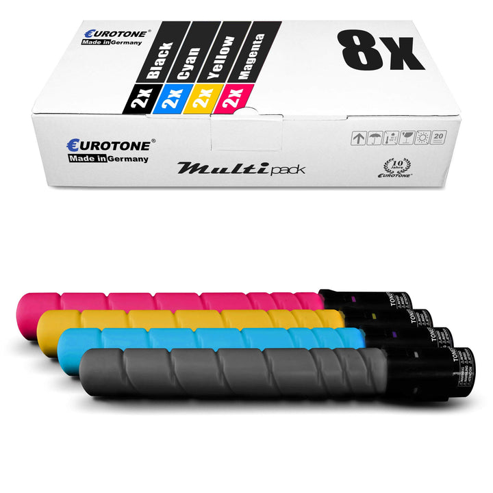 Eurotone 8X Müller Printware Toner für Konica Minolta Bizhub C 220 280 ersetzt TN216 TN216 Set aus 8