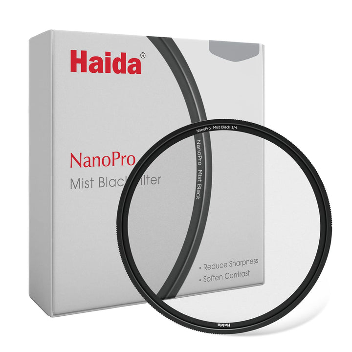 Haida 82 mm Nebel Black 1/4 Filter Diffusion Effect Soft Glow Lens Filter (NanoPro Series) 82 cm, 82