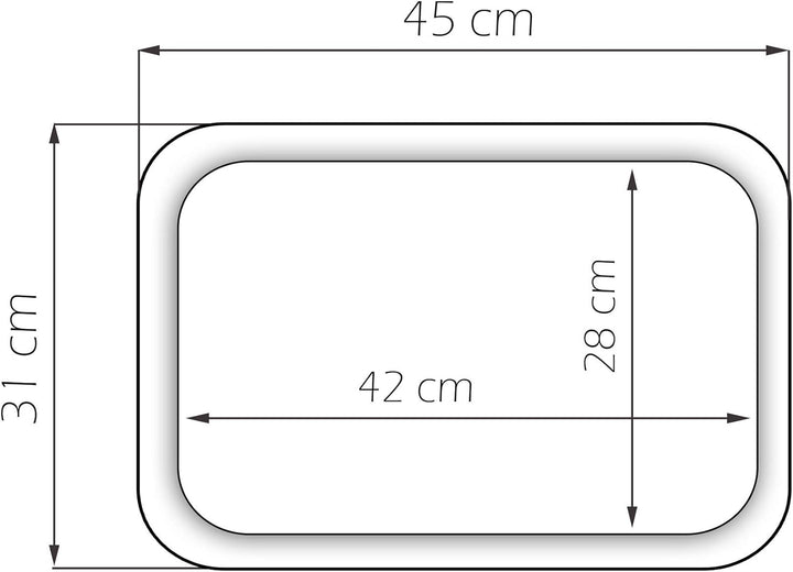 Lashuma Serviertablett bunt mit Wildrosen Druck, Küchentablett für Kaffee, Frühstück und Garten 45x3