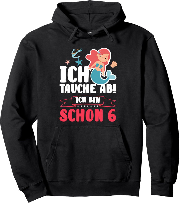 6. Geburtstag 6 Jahre alt Mädchen Pullover Hoodie