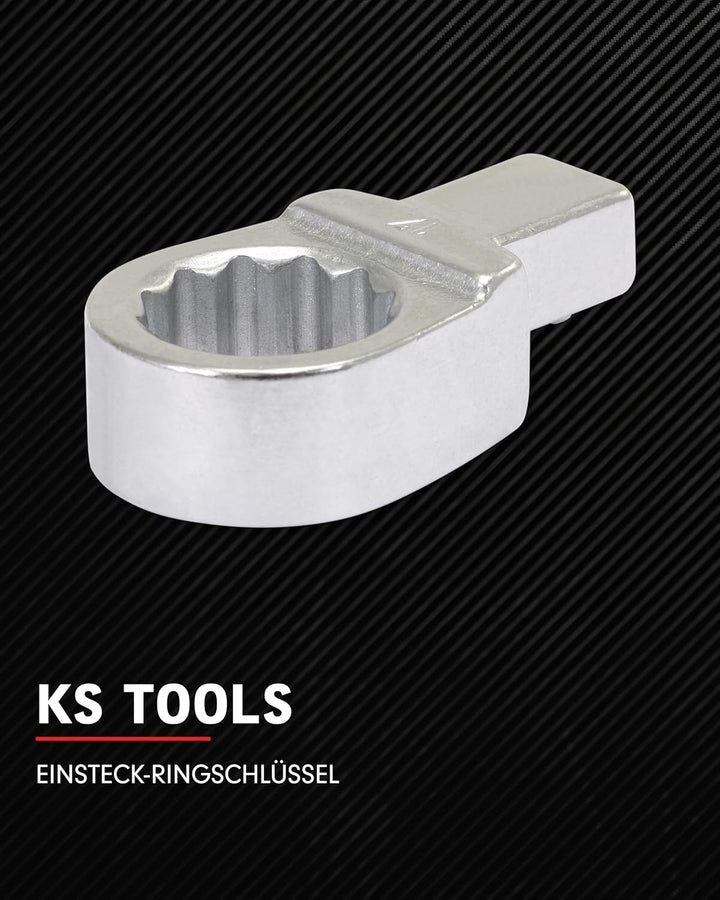 KS Tools Einsteck Ringschlüssel 9 x 12 mm 516.2321 I Verchromter Schraubenschlüssel, 12 Kant Profil
