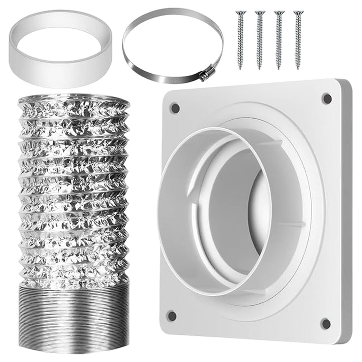 Dryer Vent, Indoor Drying Machine Vents Kit, 7 Inches Replacement Connector Plate & Multi Functional