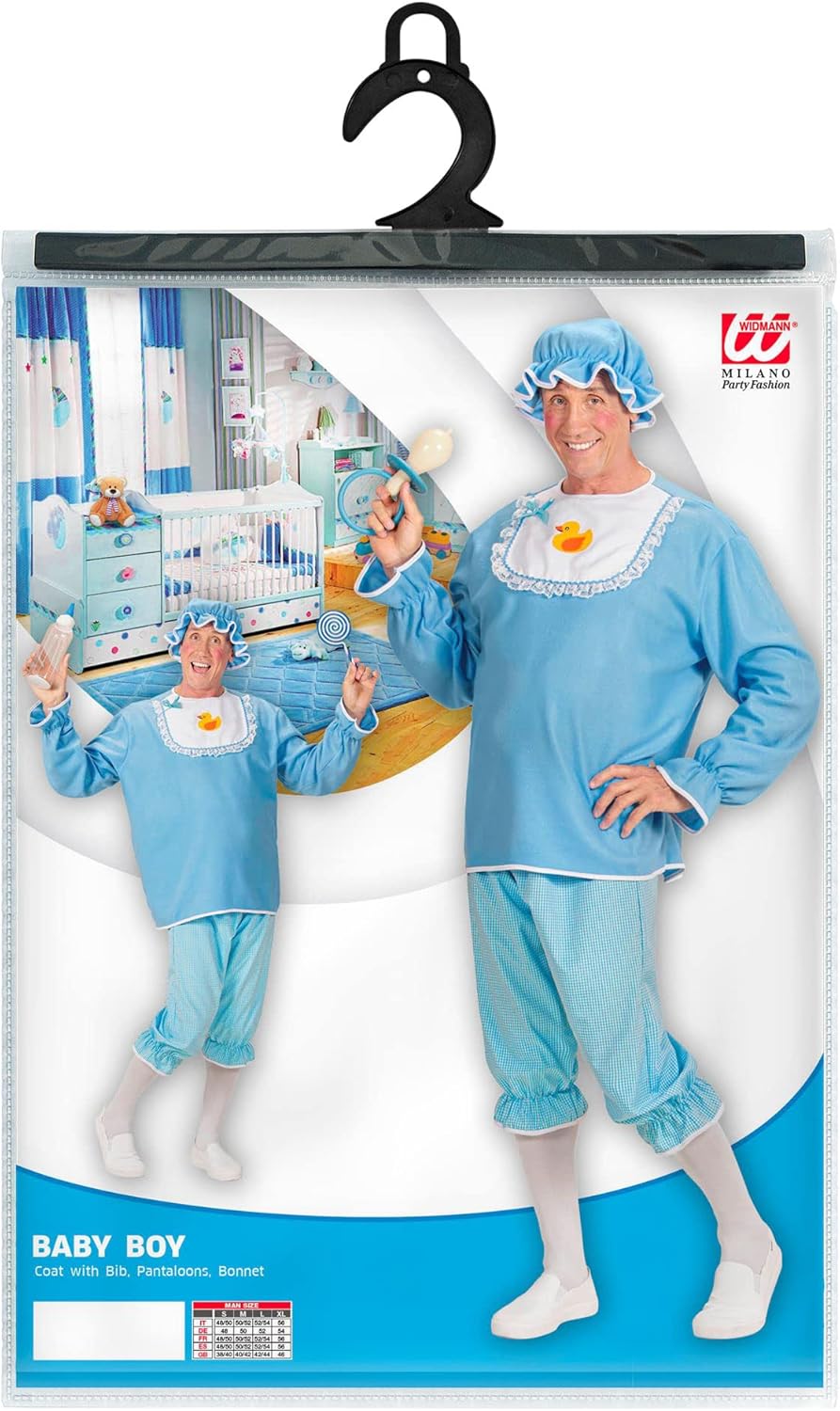 W WIDMANN MILANO Party Fashion - Kostüm Riesen Baby, Mädchen oder Junge, Faschingskostüme, Blau