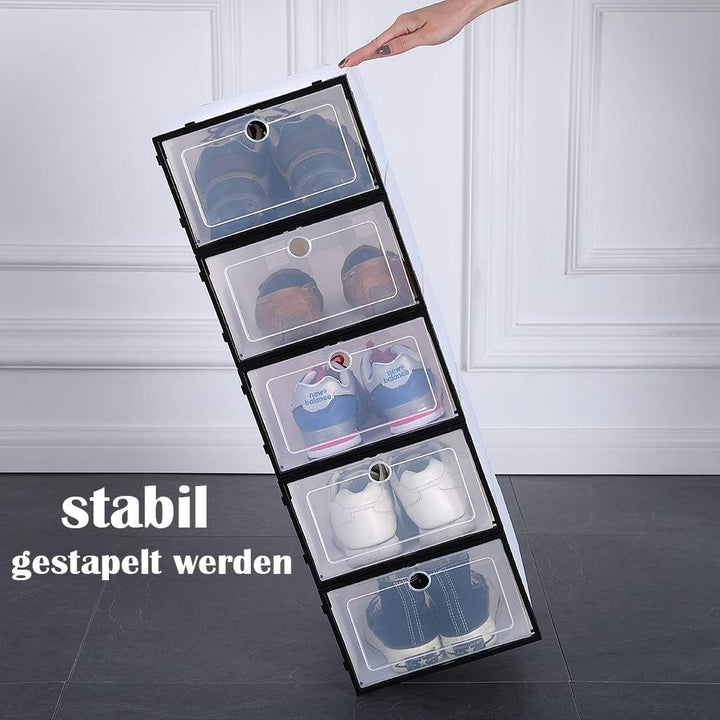 Schuhaufbewahrung Stiefelbox Schuhbox Schuhkasten Schuhkarton Stapelbox Aufbewahrungsbox, stapelbar