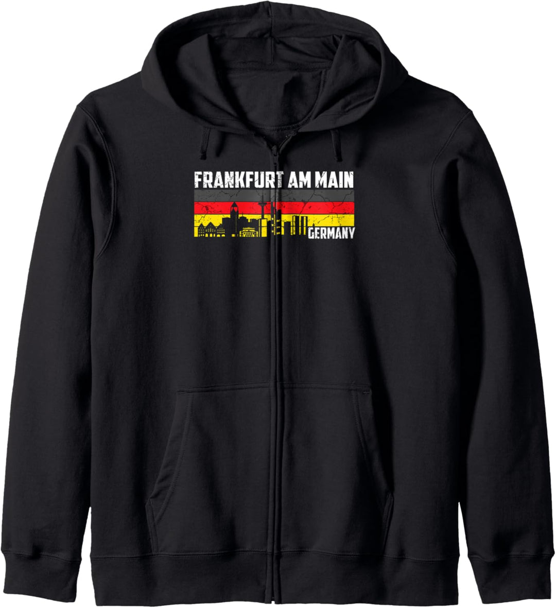 Mein Frankfurt Skyline Deutschland Heimat Stadt Souvenir Kapuzenjacke