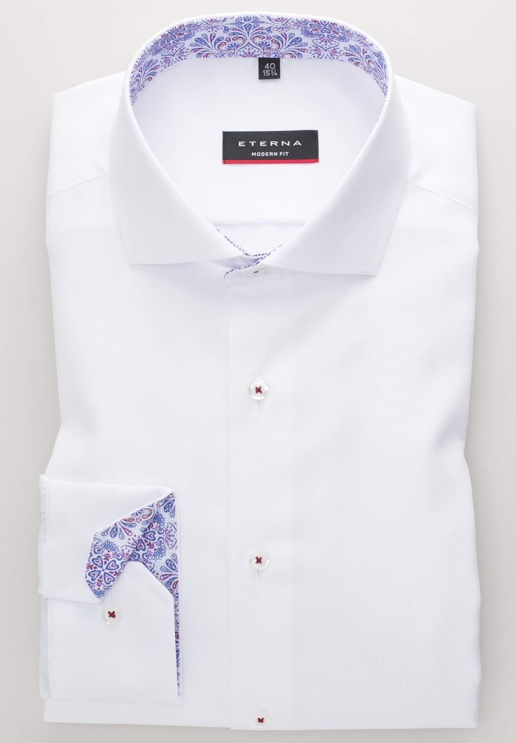 eterna Langarm Hemd Modern Fit Struktur strukturiert