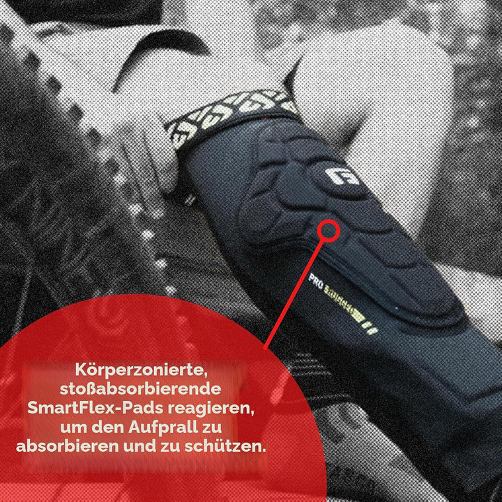 G-Form, schwarz Pro Rugged 2 Knieschützer für Radfahren, BMX, MTB, Downhill, Skateboard (M, M M Schw