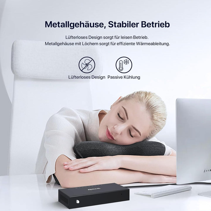 Tenda LAN Switch 8 Port Gigabit Netzwerk Switch Ethernet Splitter (IGMP-Snooping, QoS, Plug-and-Play
