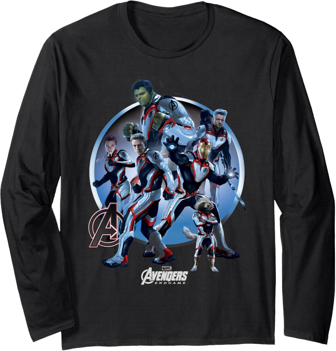 Marvel Avengers: Endgame Group Shot Logo Langarmshirt