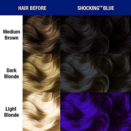 Manic Panic Shocking Blue Classic Creme, Vegan, Cruelty Free, Semi Permanent Hair Dye 2 x 118ml Shoc