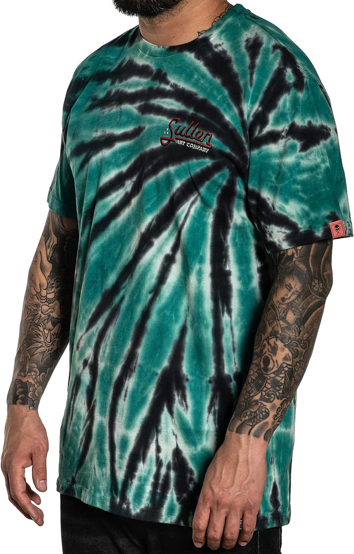 Sullen Men's Rest Easy Premium Short Sleeve T Shirt Tye Dye Green 2XL