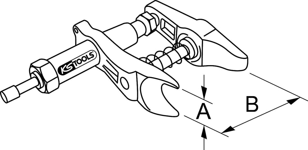 KS Tools 670.0161 Universal-Kugelgelenk-Ausdrücker, 45mm