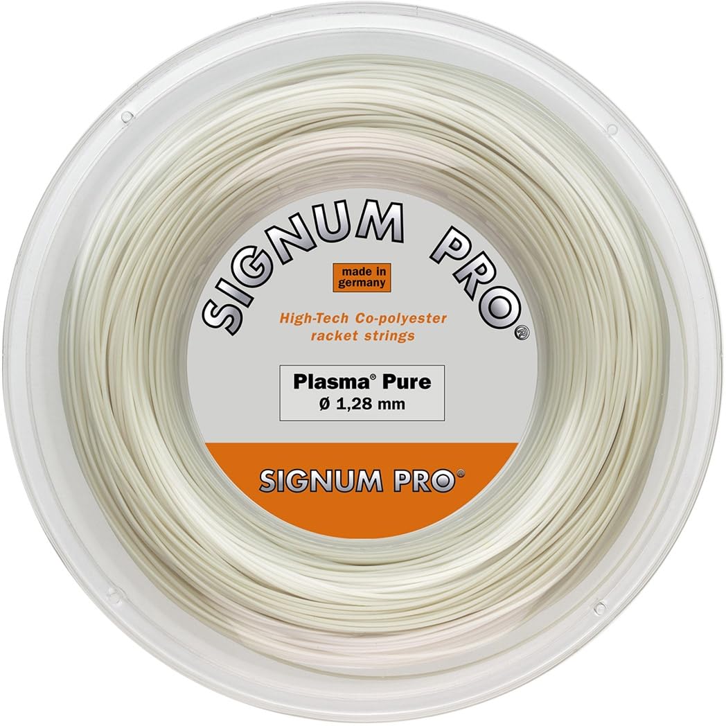 Signum Pro Plasma Reine Spule Tennis Saitenrolle 1,28 mm x 200 m Weiss, 1,28 mm x 200 m Weiss