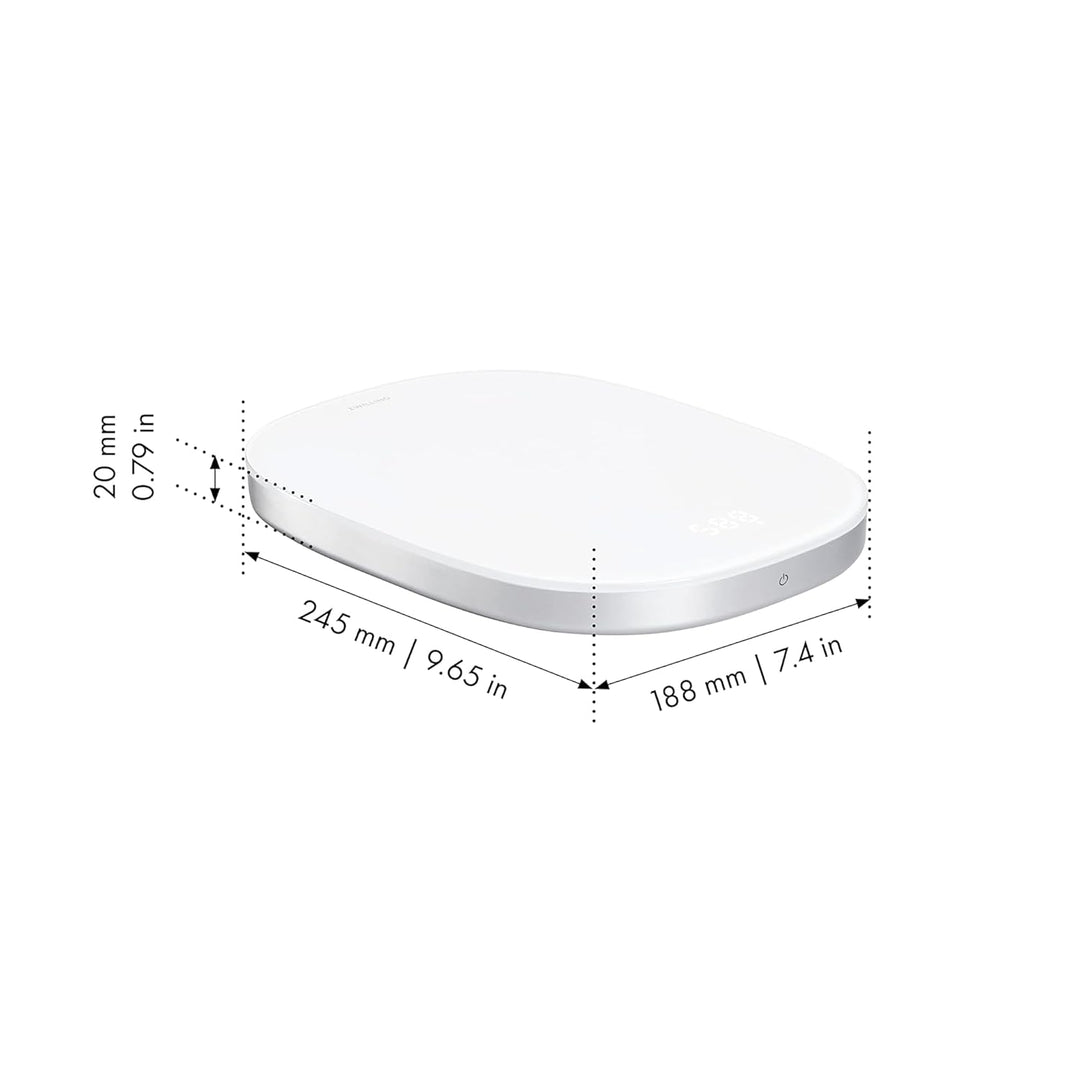 ZWILLING ENFINIGY Digitale Küchenwaage, bis 10 KG, silber Silber Single, Silber Single