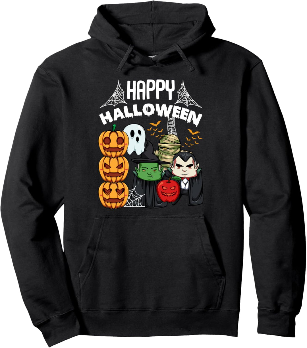 Happy Halloween Kürbis Geister Vampir Mumien Hexen Lustig Pullover Hoodie