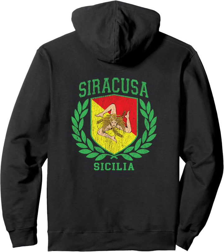 Sicilia Flagge und Schild mit Trinacria - Siracusa Pullover Hoodie