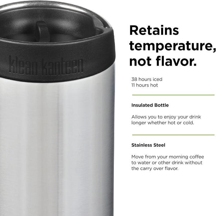 Klean Kanteen TKWide VI Trinkflasche Gebürsteter Edelstahl 355 ml