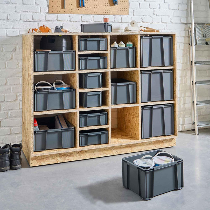 Sundis 3er set MASTER BOX, 27L - Modular und stapelbar - Anthrazitgrau SET 3X27L, SET 3X27L