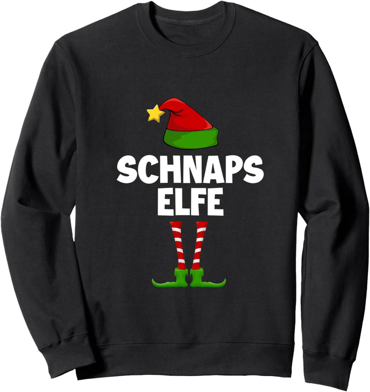 Schnaps Elfe Partnerlook Familien Elfen Outfit Weihnachts Sweatshirt