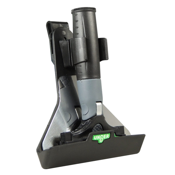 UNGER ErgoTec Ninja Combo Glasschaber + Holster (Breite 10 cm, Winkel einstellbar: 0° - 30°, grosse
