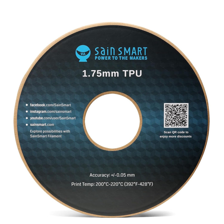 SainSmart TPU 3D-Drucker Filament, 1,75 mm, 0,8 kg, klar transparent, transparent